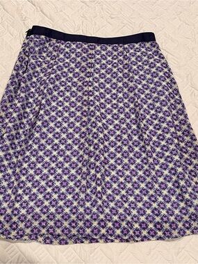 Sunset Rd Women’s Purple Floral A-Line Skirt Size 10 Midi Pull-On Lightweight